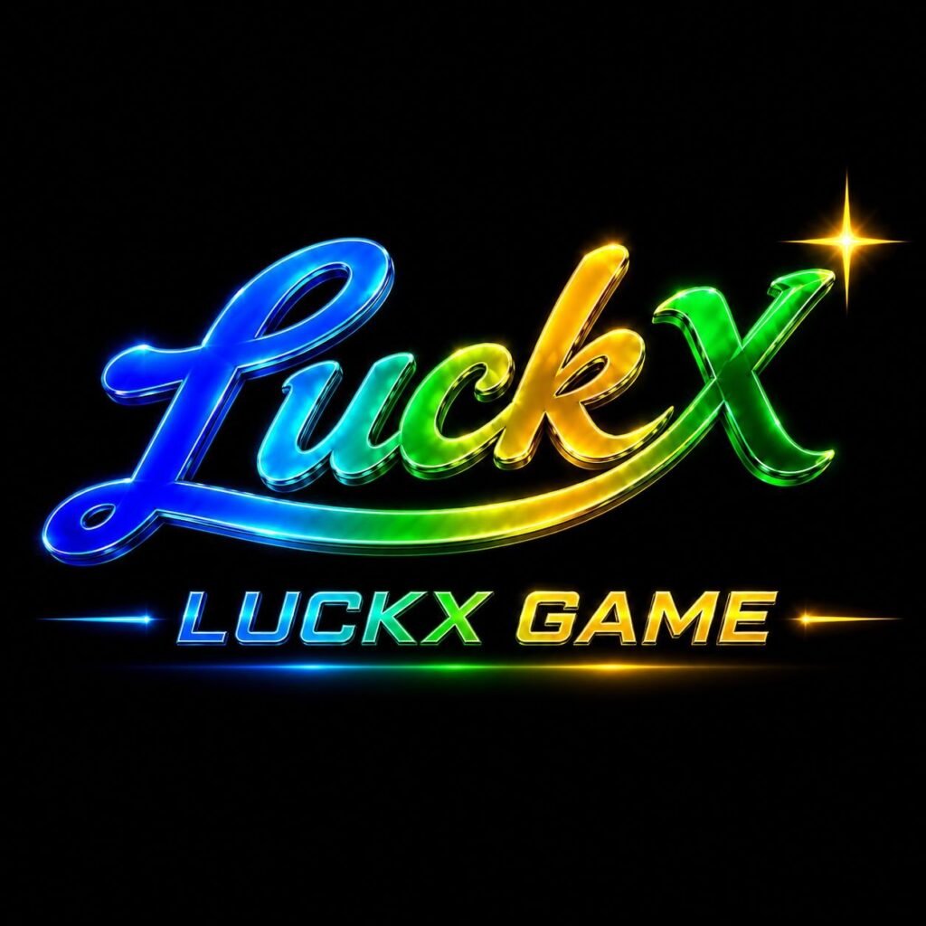 LUCKX Game mobile gaming platform interface with sports, cricket, casino, and online entertainment options.